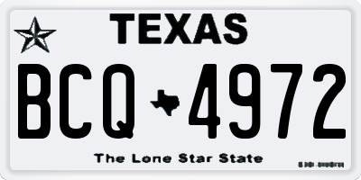 TX license plate BCQ4972