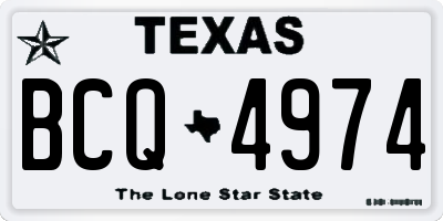 TX license plate BCQ4974