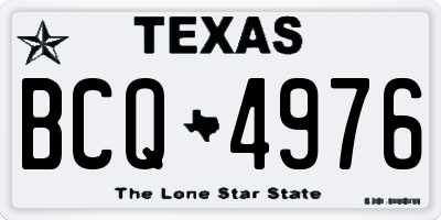 TX license plate BCQ4976