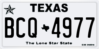 TX license plate BCQ4977