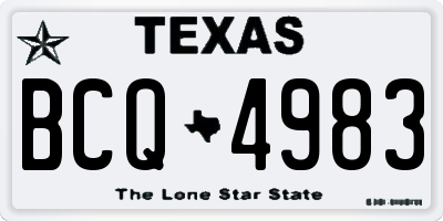 TX license plate BCQ4983