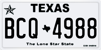 TX license plate BCQ4988