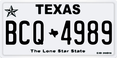 TX license plate BCQ4989