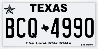 TX license plate BCQ4990