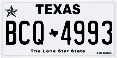 TX license plate BCQ4993