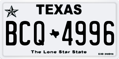 TX license plate BCQ4996
