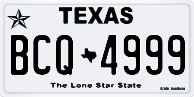 TX license plate BCQ4999
