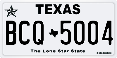 TX license plate BCQ5004