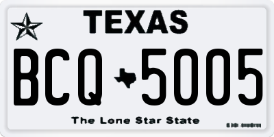 TX license plate BCQ5005