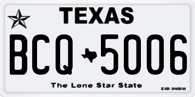 TX license plate BCQ5006