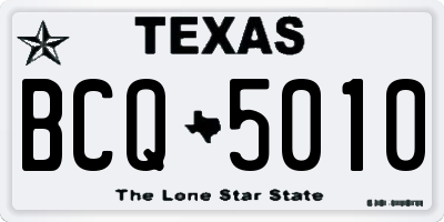 TX license plate BCQ5010