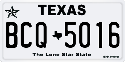 TX license plate BCQ5016