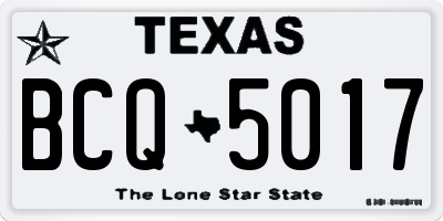 TX license plate BCQ5017