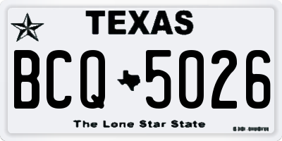 TX license plate BCQ5026