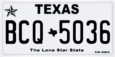 TX license plate BCQ5036