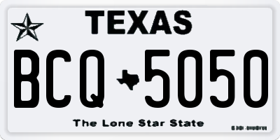 TX license plate BCQ5050