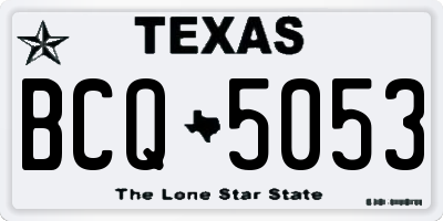TX license plate BCQ5053