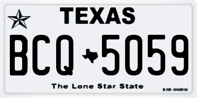 TX license plate BCQ5059
