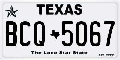 TX license plate BCQ5067