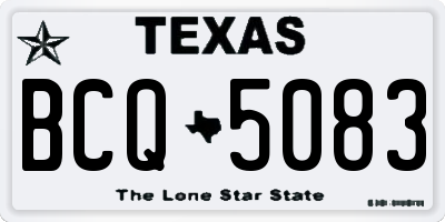 TX license plate BCQ5083