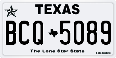 TX license plate BCQ5089