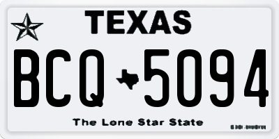 TX license plate BCQ5094