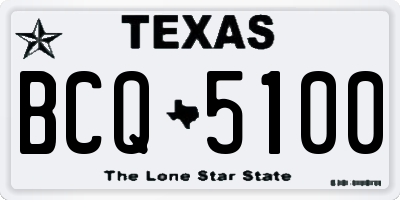 TX license plate BCQ5100