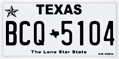 TX license plate BCQ5104