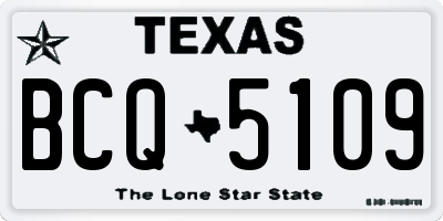 TX license plate BCQ5109