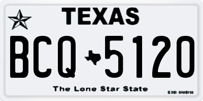 TX license plate BCQ5120