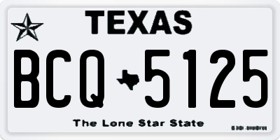 TX license plate BCQ5125
