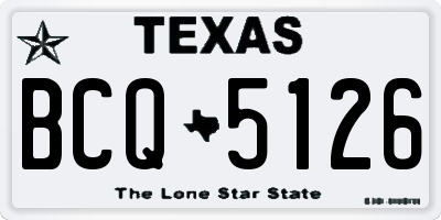 TX license plate BCQ5126