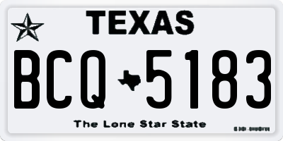 TX license plate BCQ5183