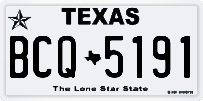 TX license plate BCQ5191