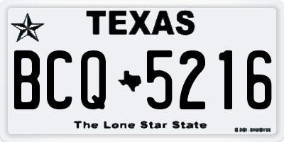 TX license plate BCQ5216