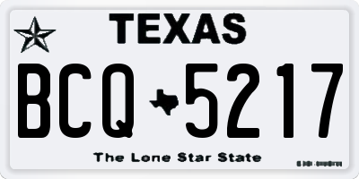TX license plate BCQ5217