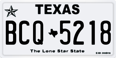 TX license plate BCQ5218
