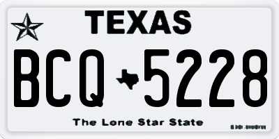 TX license plate BCQ5228