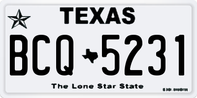 TX license plate BCQ5231