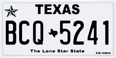 TX license plate BCQ5241