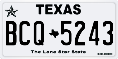TX license plate BCQ5243