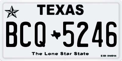 TX license plate BCQ5246