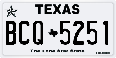 TX license plate BCQ5251