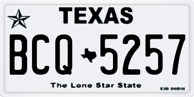 TX license plate BCQ5257