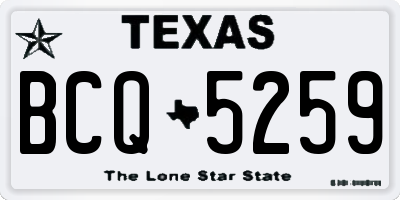 TX license plate BCQ5259