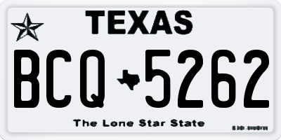 TX license plate BCQ5262
