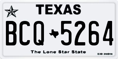 TX license plate BCQ5264