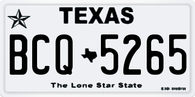 TX license plate BCQ5265