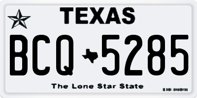TX license plate BCQ5285
