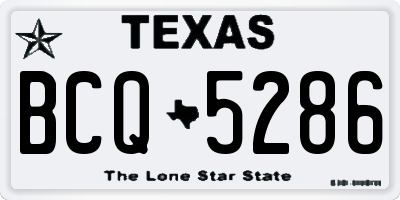 TX license plate BCQ5286